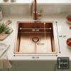 Pure.Sink Luxion Copper sink 36x40 cm undermount, flush mount, and surface mount PLX3640-62
